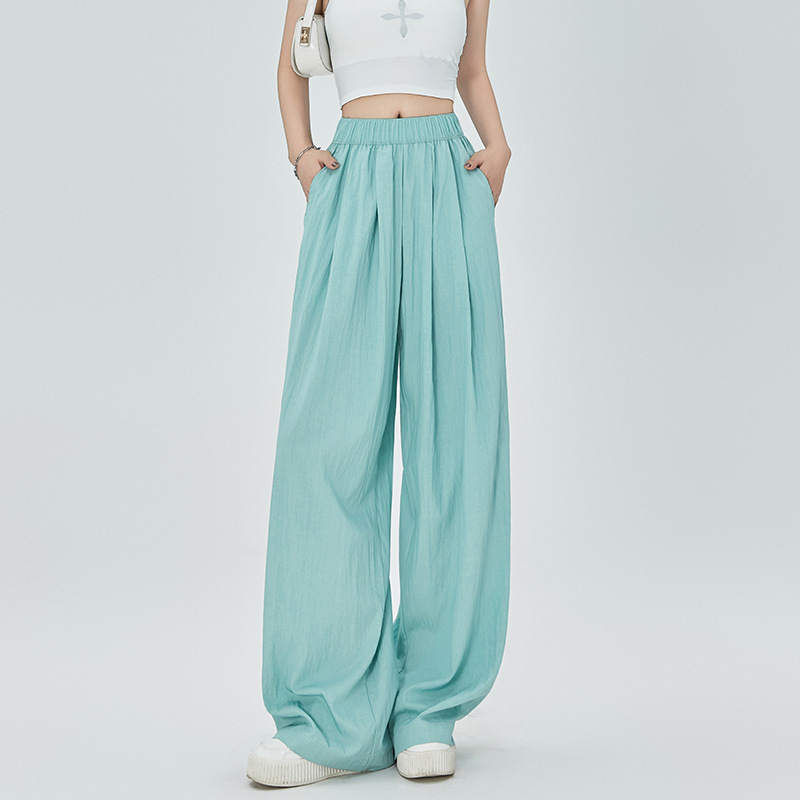 กางเกงขากว้างลำลองสตรี กางเกงยามาโมโตะ ฤดูร้อน กางเกงกันแดด เอวยางยืด แบบบาง มี 6 สี - รูปที่ 6