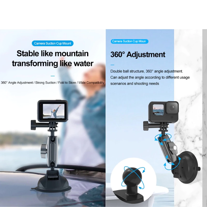 Telesin GoPro / DJI / Insta360 Suction Cup Mount ที่วางโทรศัพท์และกล้องแบบจุกดูด thumbnail 3
