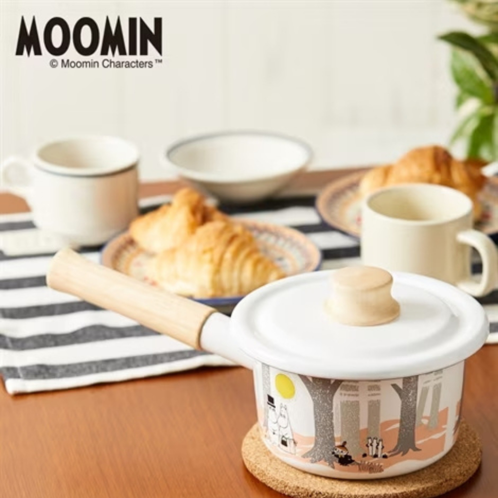 Moomin x Fujihoro งานลิขสิทธิ์ญี่ปุ่น ภาชนะเคลือบอีนาเมล หม้อทอดเทมปุระ หม้อพักน้ำมัน ภาชนะใส่อาหาร