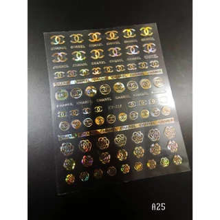 K2.[39 แบบให้เลือก]สติ๊กเกอร์แบรนด์ยอดฮิต สำหรับตกแต่งเล็บ แบบมีกาวในตัว ลอกแปะได้เลย