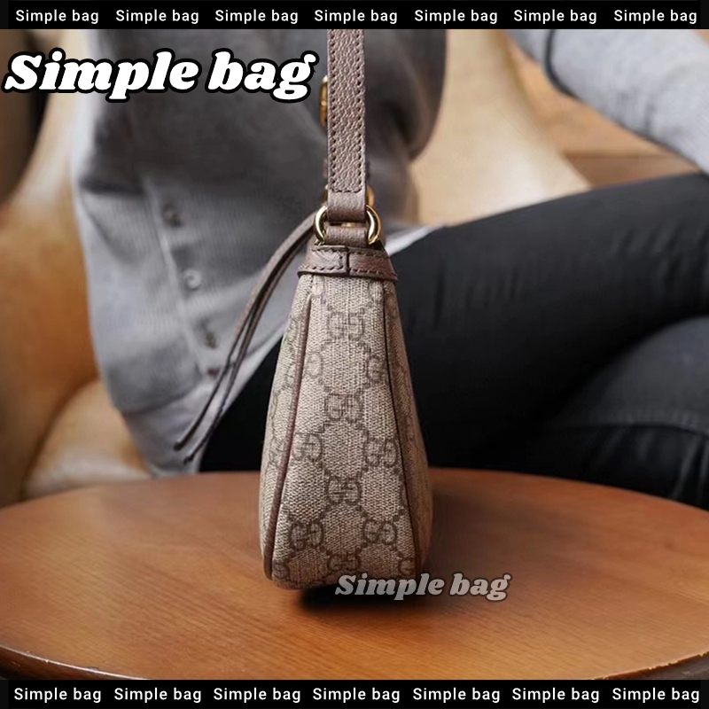 💯กุชชี่💥GUCCI Ophidia Small Handbag Hobo bag กระเป๋าสะพายเดี่ยว #Simple bag