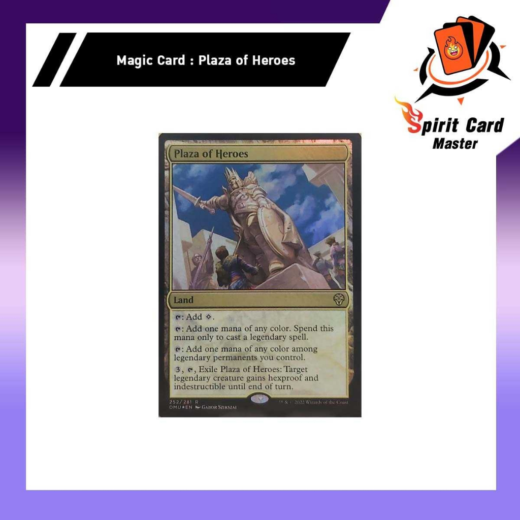 Magic The Gathering Single Card *Plaza of Heroes* Rare DMU 252/281 Foil