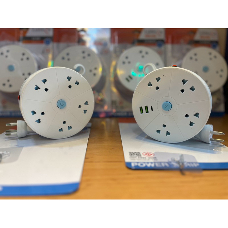 LUMIRAปลั้กไฟม้วนรุ่นLS-023/2Uช่องUSB2Type-C1เต้ารับ4ช่องสายไฟ3เมตรรุ่นLS-023เต้ารับ5ช่องสายไฟ3เมตร