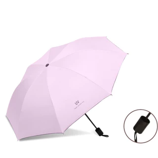 ร่มกันเเดดเเละฝนสีพื้น ด้ามจับมี2แบบ ปรับอัตโนมัติ กับด้ามจับธรรมดา น้ำหนักเบา พกพาสะดวกราคาถูก