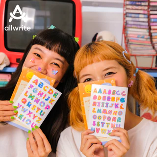allwrite สติ๊กเกอร์ตัวอักษรภาษาอังกฤษ ABC AW272