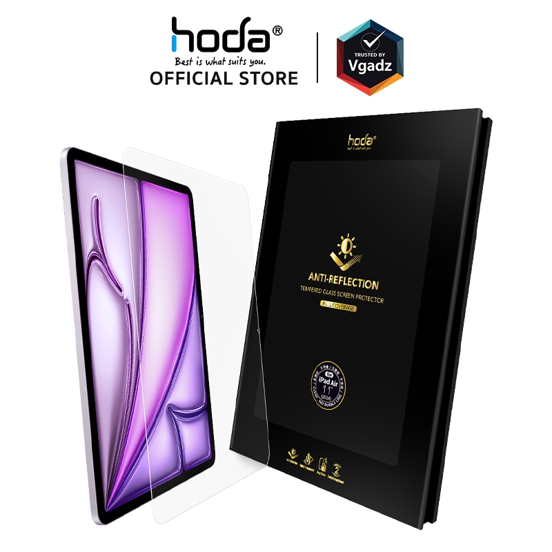 Hoda ฟิล์มกระจกสำหรับ iPad Air 11" (6th/2024) / Air 13" (1st/2024) รุ่น Anti-Reflection