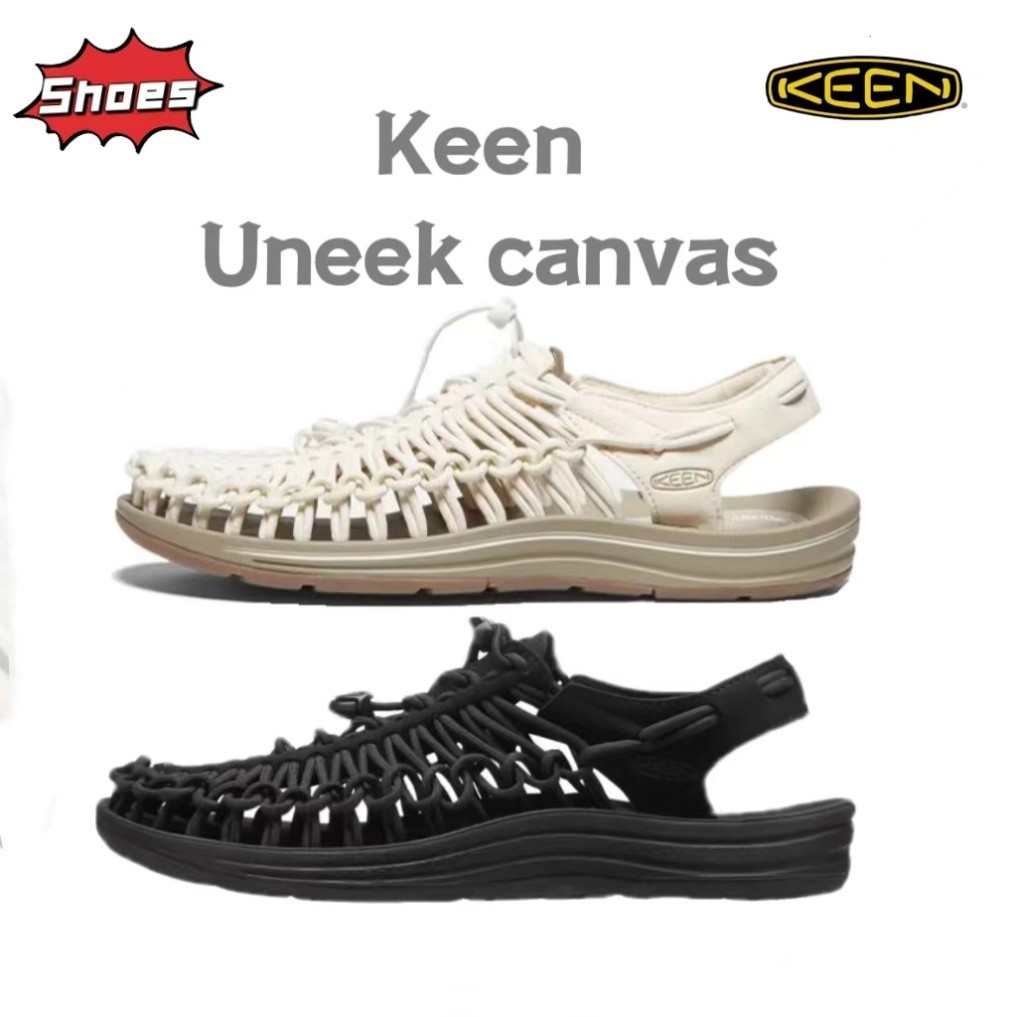 Keen Uneek "black" "white" รองเท้าเดินป่า รองเท้าแตะ