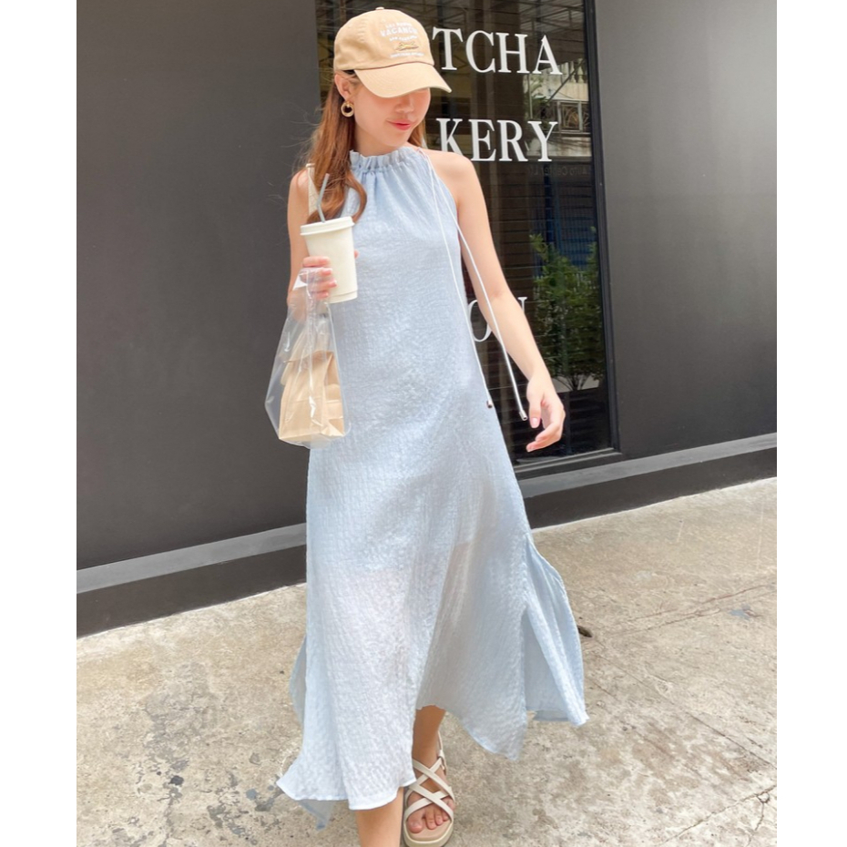THEBLANCPALE : ROSELYN ขนาด freesize อกได้ถึง36 เดรสมีซับในนะค้า