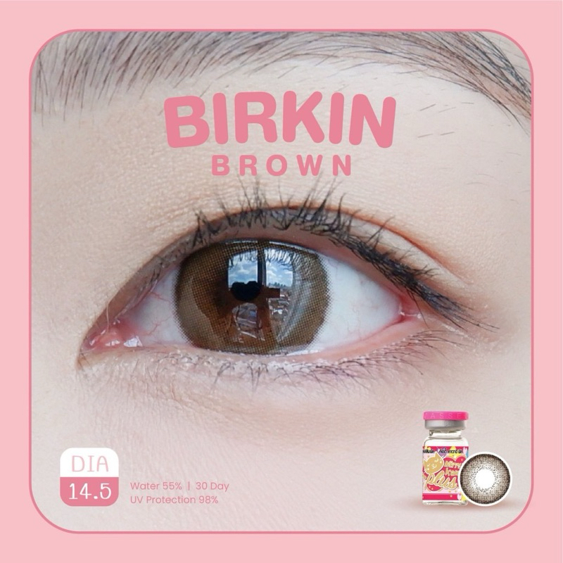 Birkin brown 🩷 ตาหวานน่ารัก คอนแทคเลนส์(มินิ) อมน้ำ55%💧Kittykawaii นำเข้าจากเกาหลี 🇰🇷
