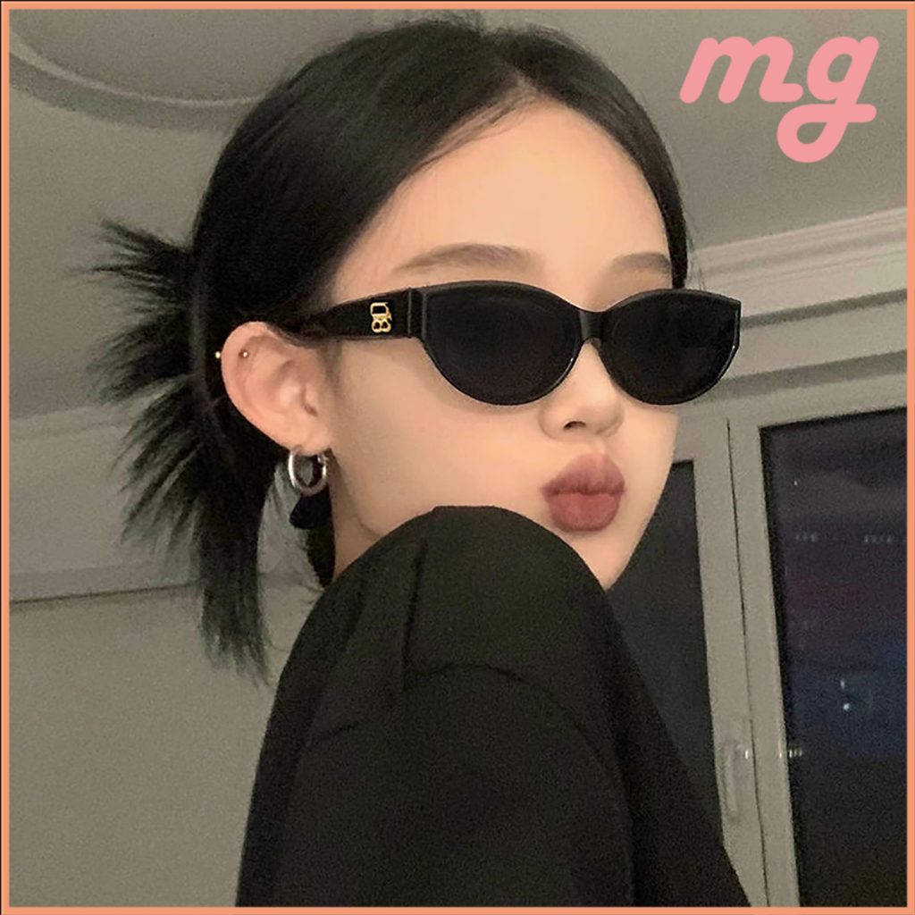 [จัดส่งด่วน]MG Fashionแว่นกันแดดทรงแคทอายใหม่แฟชั่นเกาหลีแว่นตากรอบแคบระดับไฮเอนด์สีดำแฟชั่นย้อนยุคยุโรปและอเมริกาUnisex