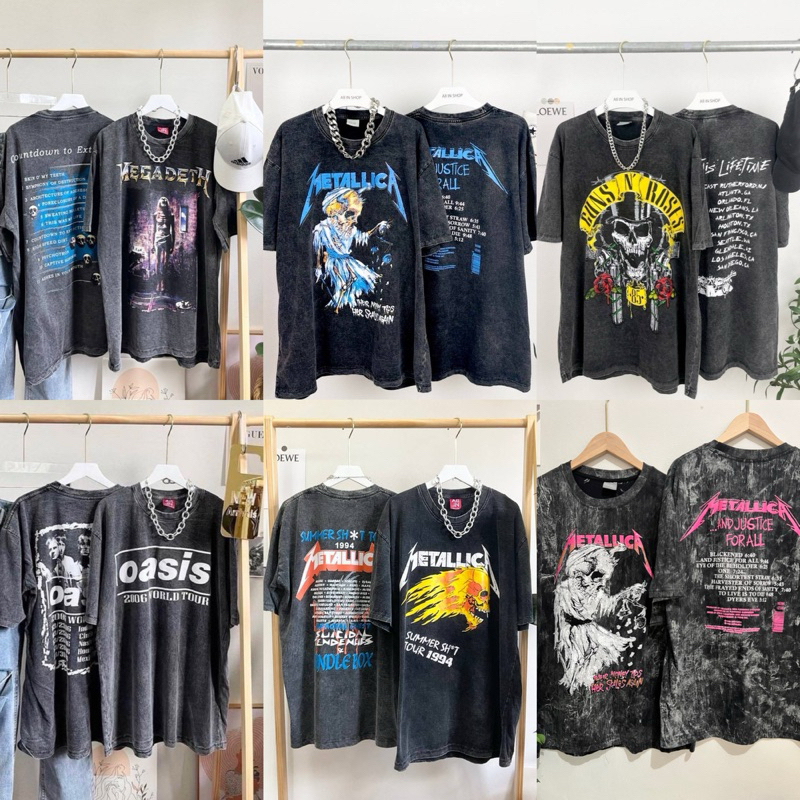 เสื้อโอเวอร์ไซส์ เสื้อวินเทจ รวมลายหน้าหลัง