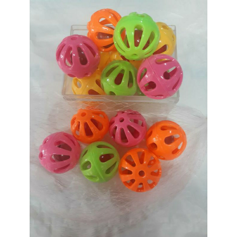 ลูกบอลกรุ๊งกริ๊ง กระดิ่ง ขนาด 4 cm สุ่มสี ทรงกลม ของเล่น นก แมว สัตว์เลี้ยง