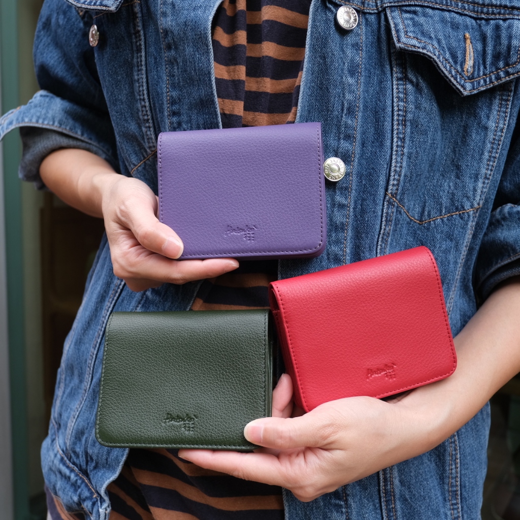NEW ขายดีมาก กระเป๋าสตางค์ใบสั้น ขนาดกะทัดรัด หนังวัวนุ่มๆ Mini Sou Leather Wallet