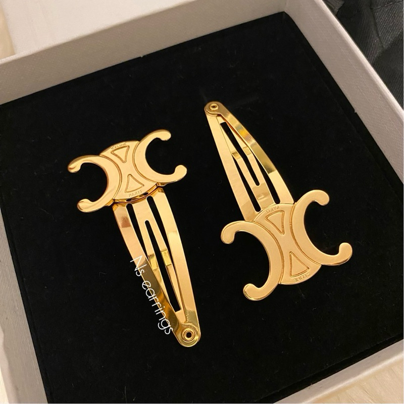 NS.EARRINGS | NS0543 - HAIR ACCESSORIES SNAP HAIR CLIP IN BRASS