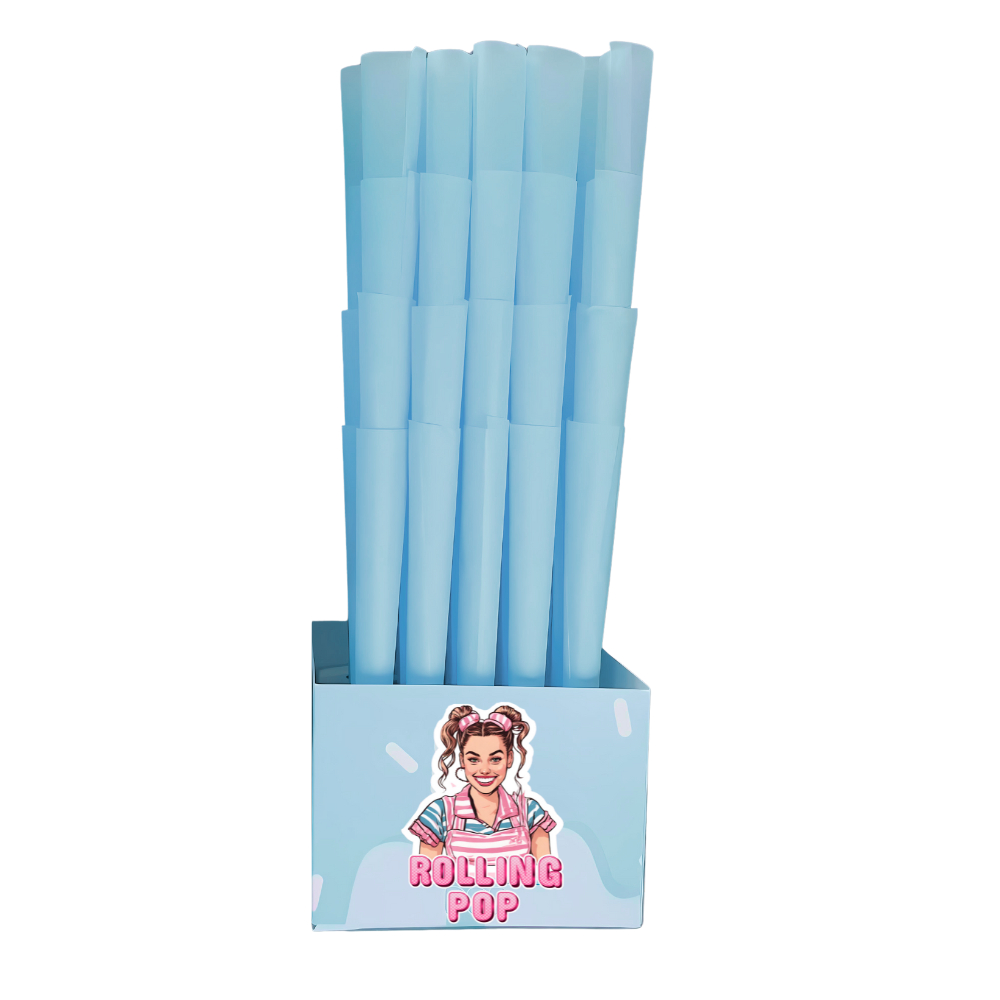 Rolling Pop  กระดาษโรลพันสำเร็จ โรลสำเร็จ กระดาษพันสำเร็จ pre rolled cone  ยกกล่อง 100ชิ้น กระดาษโรลพร้อมกรอง natural100