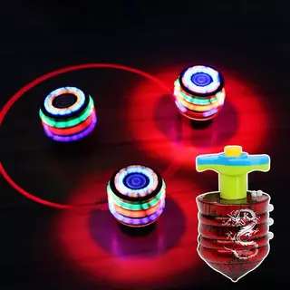 [พร้อมส่ง]ของเล่นเด็ก ลูกข่างเรืองแสง ลูกข่างมีไฟ LED หมุนได้ มีดนตรี มีไฟ