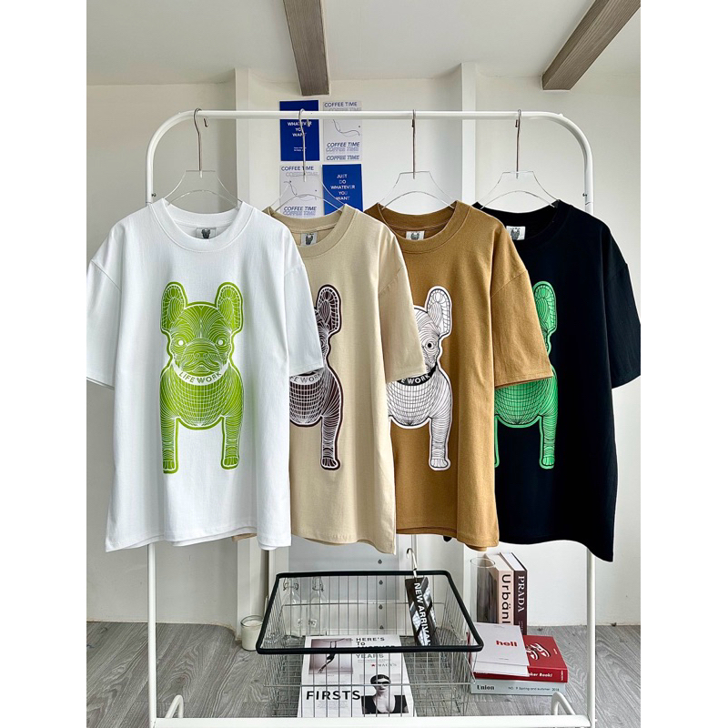เสื้อยืดโอเวอร์ไซด์น้องหมาบลูLWแบบใหม่ล่าสุด