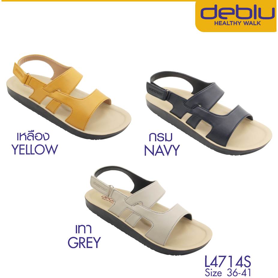 VIDVIEW !!ลดสนั่น!! รองเท้ารัดส้นหญิง เพื่อสุขภาพ Deblu L4714s เบอร์ 36-41 แฟชั่นหญิง ปรับสายได้