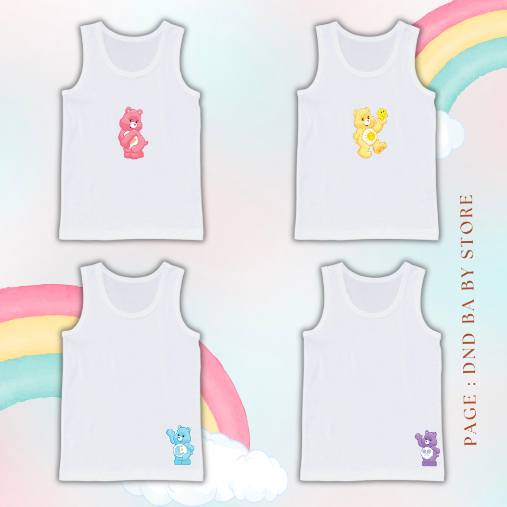 เสื้อซับในเด็กหญิง เสื้อกล้ามเด็ก ลายแคร์แบร์ นุ่มระบายอากาศได้ดี ไซส์ 1-11 ปี 10-50 กิโลกรัม