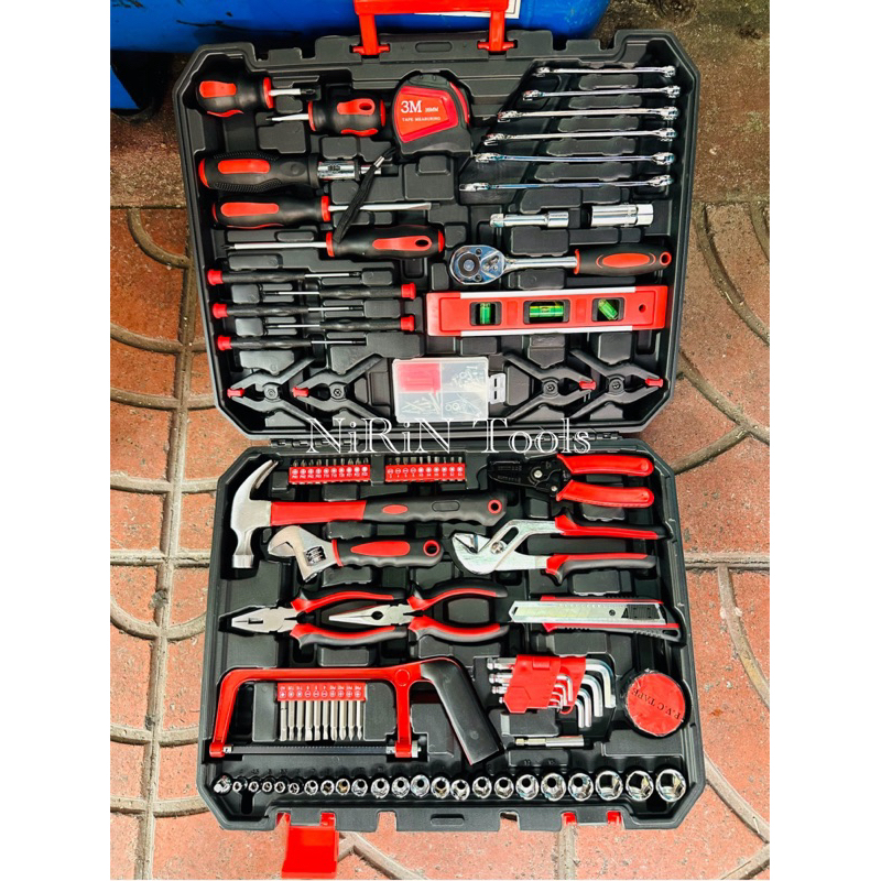 KONY ชุดกระเป๋าเครื่องมือพรีเมียม 168 ชิ้น ชุดเครื่องมือชุดใหญ่ 168PCS ชุดเครื่องมือพกพา ติดรถยนต์ ต