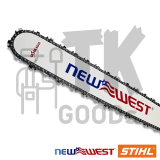 บาร์NEW WESTพร้อมโซ่STIHL (3/8p,3/8)ขนาด 11.5" 12" 14" 16" 18" 20" 22" 24" 25" 30" 33" 36"(บาร์NEW+โซ่ST)
