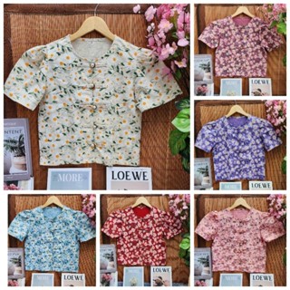 เสื้อกาสะลองแขนสั้นลายดอกเดซี่