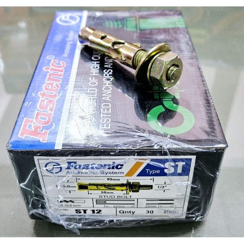 FASTENIC ST12 *ราคาต่อ 1 กล่อง* พุกเหล็ก 1/2" STUD BOLT