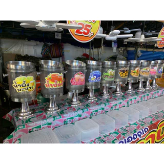 สติกเกอร์น้ำสมุนไพร น้ำผลไม้ ติดขวดโหล ขนาด A6 A5 (ดวงใหญ่) กันน้ำ 100%💧