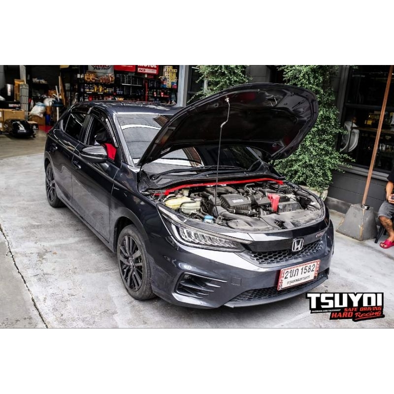 ค้ำโช้ค กันโครงหลัง หน้าบน TSUYOI แท้ ค้ำฝากระโปรง สเป็ค ตรงรุ่น Honda City Turbo ทัสซิโย่ ซิตี้ เทอร์โบ เหล็กค้ำกันโครง