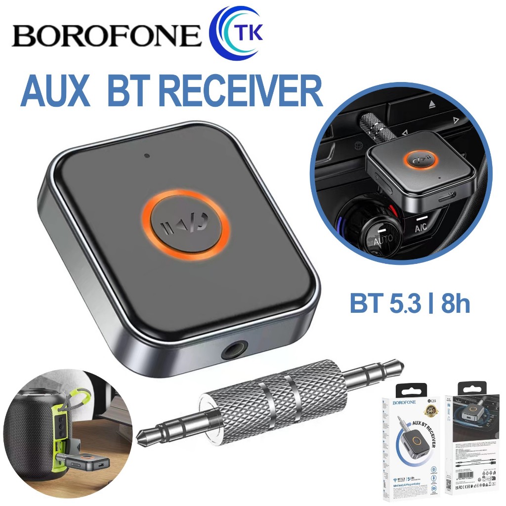 ใหม่!! BOROFONE รุ่น BC55 อุปกรณ์เชื่อมต่อสัญญาณบลูทูธในรถยนต์ Suave car AUX BT receiver พกพาง่าย สะ