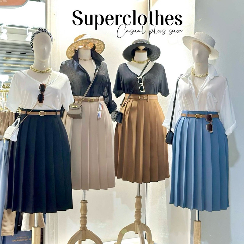 Pleased Skirt 📖✨🌱𓈒˚. ⊹ 🍅🧃🧪☕️  กระโปรงอัดพลีทสุดหรูหรา เนื้อผ้าสวย นุ่ม ยืด ดีเทลอัดพลีทแบบแม่ชม