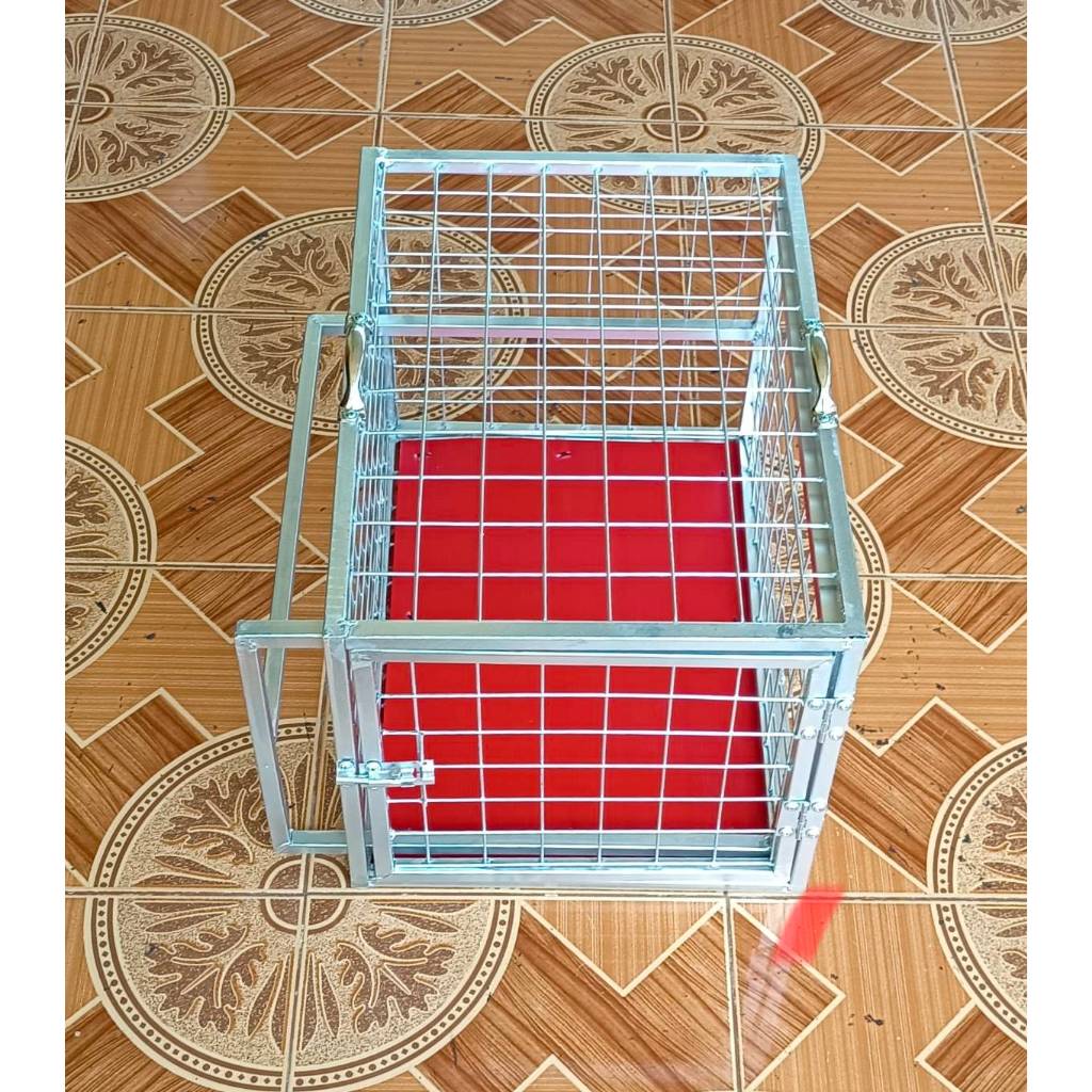 กรงฉีดยาแมว กรงพยาบาลแมว และสัตว์อื่นๆกรงนี้จะมีหูจับเพื่อความสะดวกในการยก และจะปูพื้นเหยียบให้ด้วยเพื่อกันขาแมวตกช่อง - รูปที่ 5