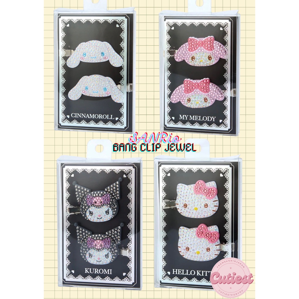 🎀💎 พร้อมส่ง: Sanrio Bang Hair Clip Jewel กิ๊บติดผมซานริโอ้รุ่นเพชร ของแท้จากญี่ปุ่น 100%