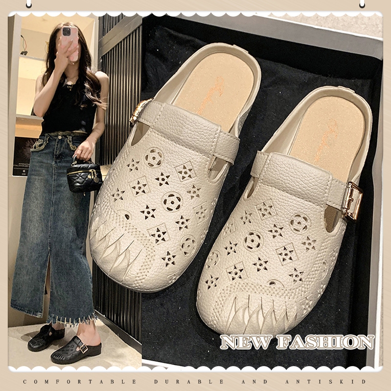 LxShop  พร้อมส่ง รองเท้าเเตะเเฟชั่นเกาหลี วัสดุเป็นยาง ทนทาน ดีเทลสวยไม่มีซํ้า มีรูระบายอากาศ ใส่ส่บ