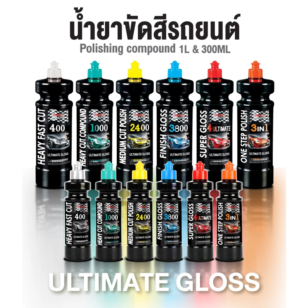 น้ำยาขัดสีและเคลือบเงารถยนต์ ลบรอยขนแมว ขัดลบรอยลึกใช้ร่วมกับฟองน้ำ และแผ่นขัดขนแกะ  SUMO AUTO thumbnail 3