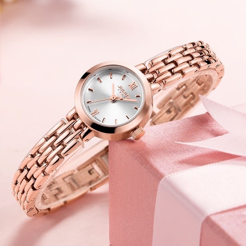 Julius นาฬิกาแฟชั่นเกาหลีของแท้ 💯% ประกันศูนย์ไทย นาฬิกาข้อมือผู้หญิง สายสแตนเลส รุ่น Ja-770