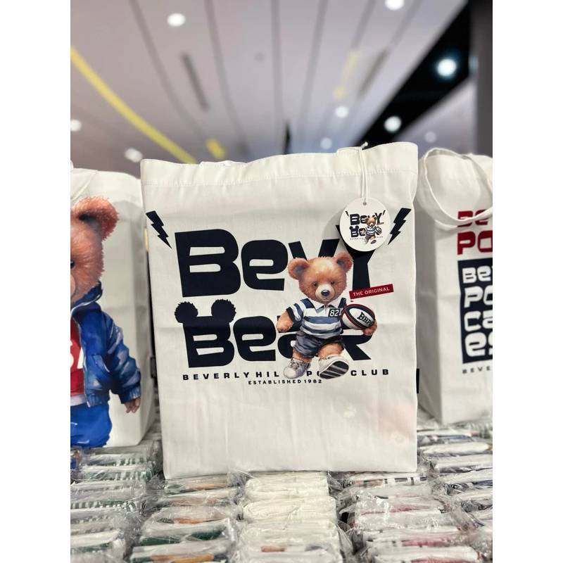 [พร้อมส่ง/มือหนึ่ง]🐻กระเป๋าผ้า Beverly Hills Polo Club ของแท้ 100%