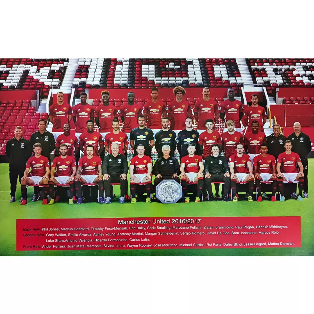 โปสเตอร์ แมนเชสเตอร์ยูไนเต็ด ปีเก่า 2016-2017 แมนยู Manchester United รูป ภาพ ฟุตบอล หายาก ติดผนัง p