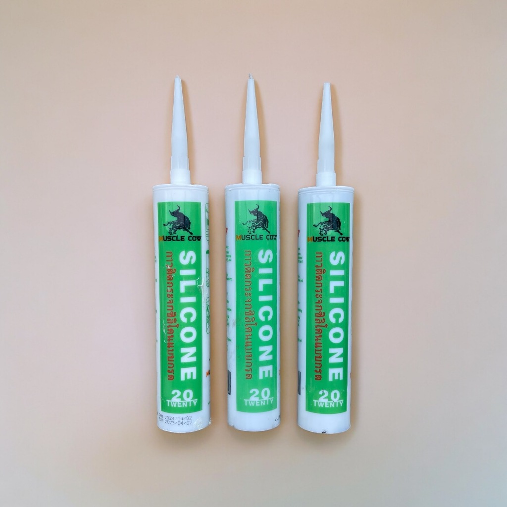 กาวซิลิโคน ดำ/ขาว/ใส กันน้ำ Silicone sealant ซิลิโคน ยี่ขายเป็นหลอด