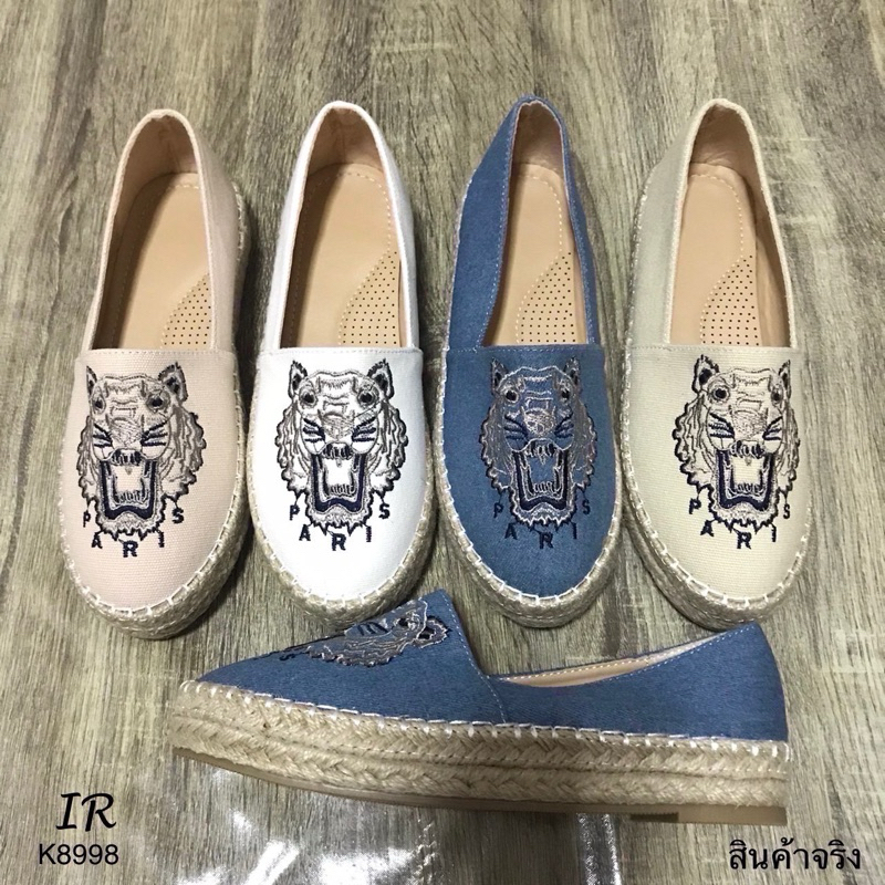 ไซส์ปกติ/สูง2.5CM./รองเท้าslipon ผ้าแคนวาส มีกล่อง k8998