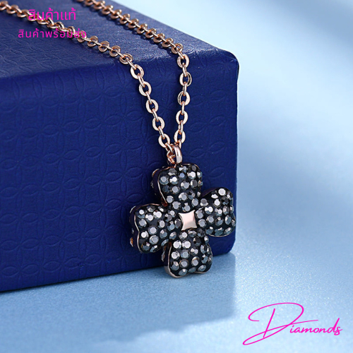 SWAROVSKiแท้ offical สร้อยคอ LATISHA สวารอฟสกี้ สร้อยคอโคลเวอร์สี่ใบ สร้อยคอคริสตัล โซ่กระดูกไหปลาร้าของผู้หญิง