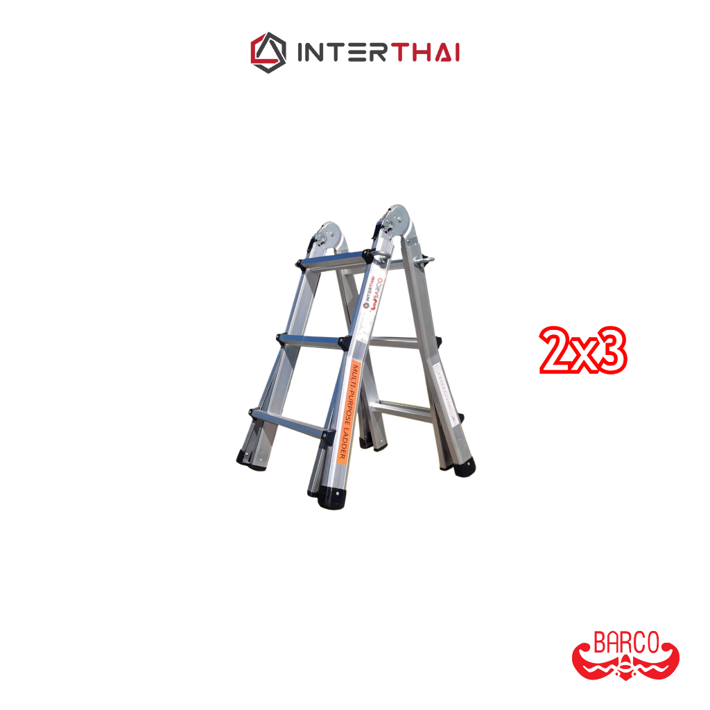 BARCO บันไดหัวล็อคยืดหด 2x3 2.81 เมตร รับได้ 150 กิโลกรัม