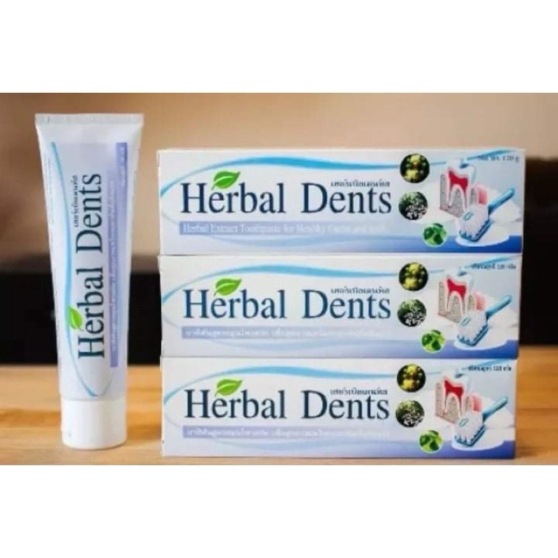 Herbaldents ยาสีฟันสูตรสมุนไพรสกัดของแท้แน่นอน💯แถมหน้ากากอนามัย