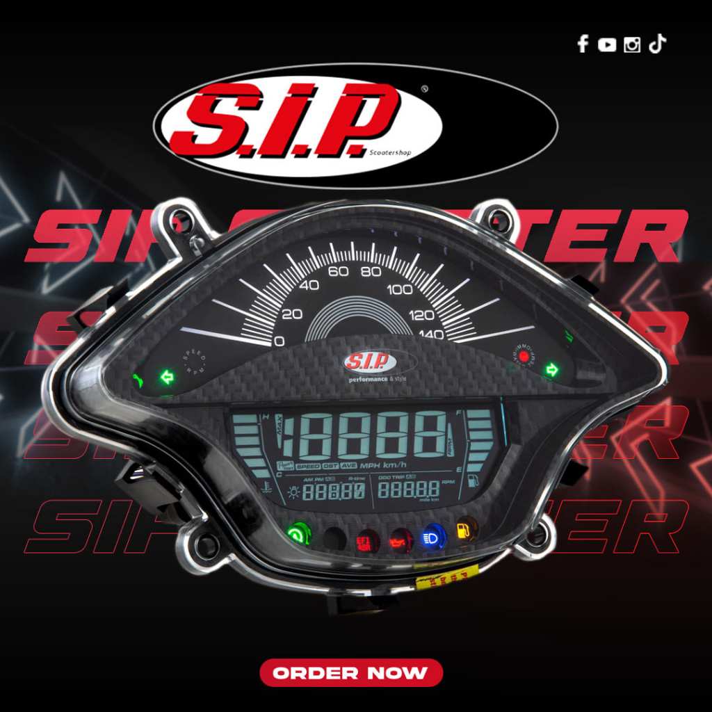 ไมล์ดิจิตัล SIP คาร์บอน สำหรับ VESPA SPRINT / PRIMAVERA