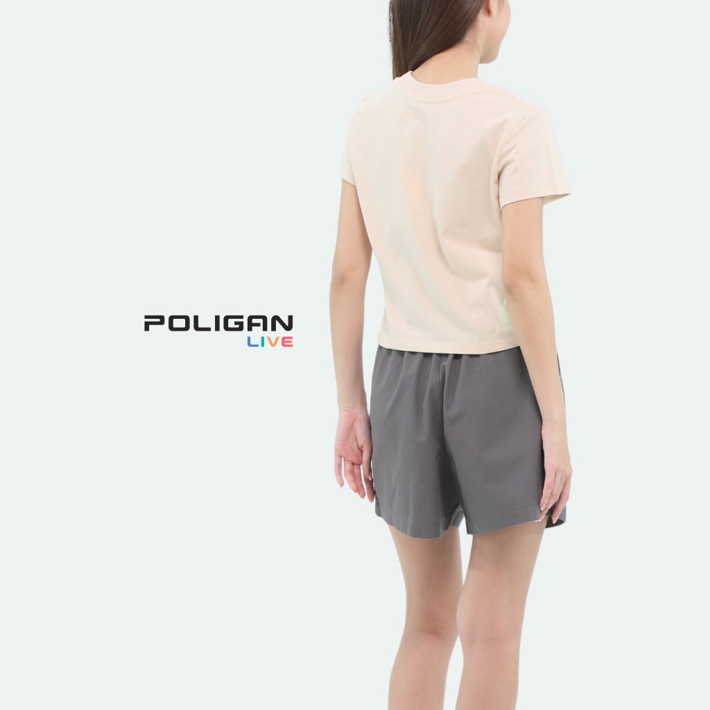 POLIGAN LIVE กางเกงขาสั้นหญิง เอวยางยืดมีสายปรับด้านใน มีกระเป๋าข้าง PLB002 — صورة 6
