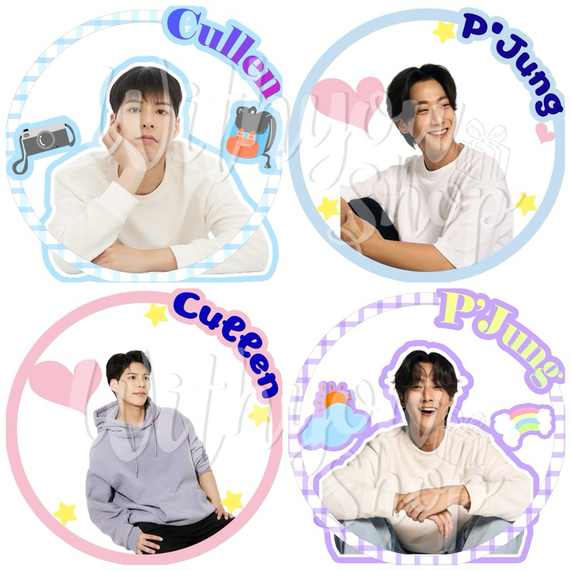 พัดใส พัดคัลแลน พี่จอง ใจฟู cullen และ p'jung แบบกลมใส พัดใส พร้อมส่ง