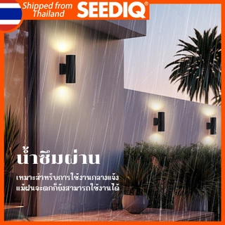 โคมไฟติดผนังE27 ไฟประดับกลางแจ้ง ไฟทางเดิน ไฟแต่งสวน สไตล์โมเดิร์น ทรงกระบอก โคมไฟนอกบ้าน