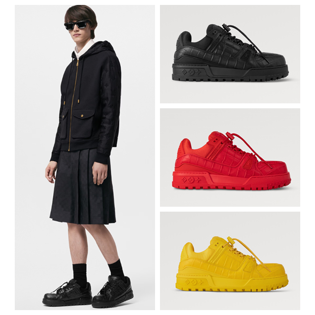 Louis Vuitton/LV TRAINER MAXI/รองเท้าผ้าใบผู้ชาย