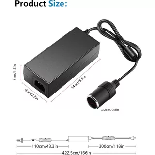 แปลงไฟบ้าน 220V เป็นไฟรถยนย์ 12V DC 220V to 12V 5A Home Power Adapter Car Adapter