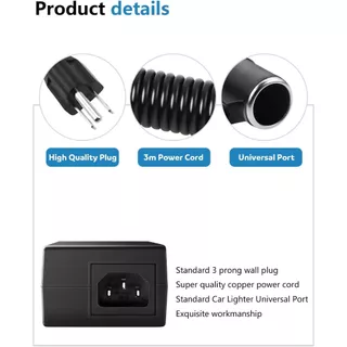 แปลงไฟบ้าน 220V เป็นไฟรถยนย์ 12V DC 220V to 12V 5A Home Power Adapter Car Adapter